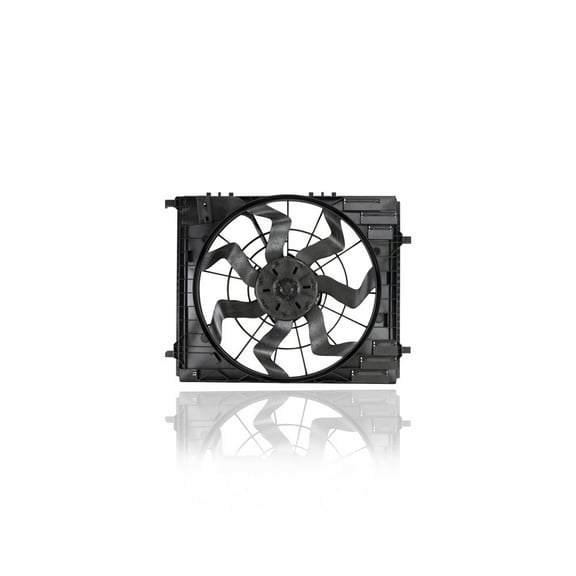 Dual Radiator and Condenser Fan Assembly - Cooling Direct Compatible/Replacement for '20-23 Mercedes-Benz GLE/GLS 2.0/3.0T Without Tow Package - With Brushless Motor - 1679061704