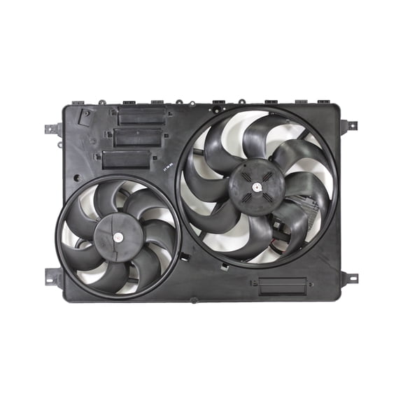 Dual Radiator and Condenser Fan Assembly - Cooling Direct Fit/For 306686296 07-15 Volvo S80 3.0/3.2/4.4L, 15-16 V60 3.0L, 08-10 V70, 10-15 XC60 3.0/3.2L, 08-16 XC70 3.2L