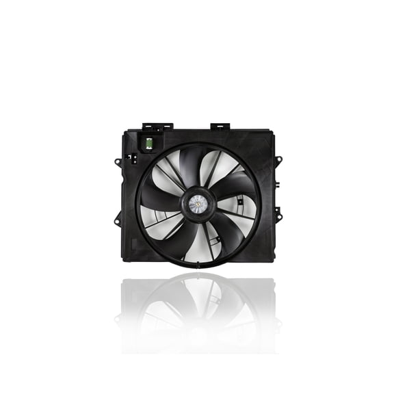 Dual Radiator and Condenser Fan Assembly - Cooling Direct Fit/For GM3115253 09-13 Cadillac CTS Sedan, 10-15 CTS Coupe/Wagon, 09-11 SRX/STS Without Tow Package - With Resistor