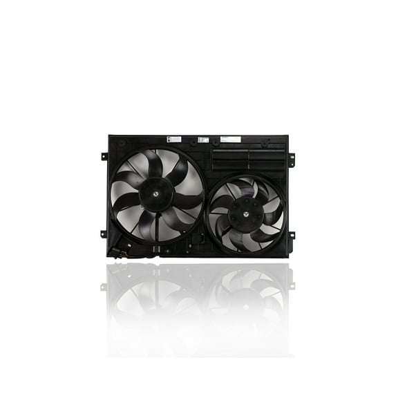 Dual Radiator and Condenser Fan Assembly - Cooling Direct Fit/For VW3115113 10-14 VW Volkswagen Golf Hatchback 2.0L, 08-08 Golf 3.2L, 09-16 Tiguan, 12-12 Passat 2.0/2.5L