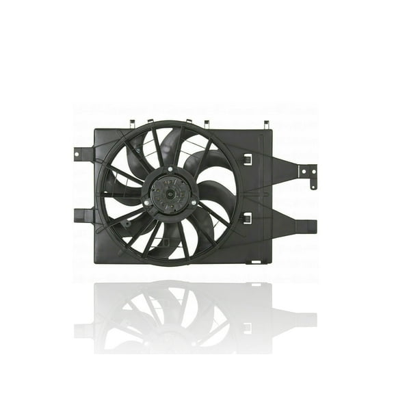 Dual Radiator and Condenser Fan Assembly - Pacific Best Inc. Compatible/Replacement for '91-95 Chrysler Le Baron/Dodge Spirit/Plymouth Acclaim 4/6Cy 2.5/3.0/3.3L - 4546051