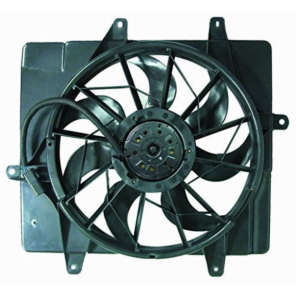 Dual Radiator and Condenser Fan Assembly - Pacific Best Inc. Fit/For CH3115118 01-05 Chyrsler PT Cruiser 2.0L/2.4L Without Turbo Fits select: 2001-2005 CHRYSLER PT CRUISER