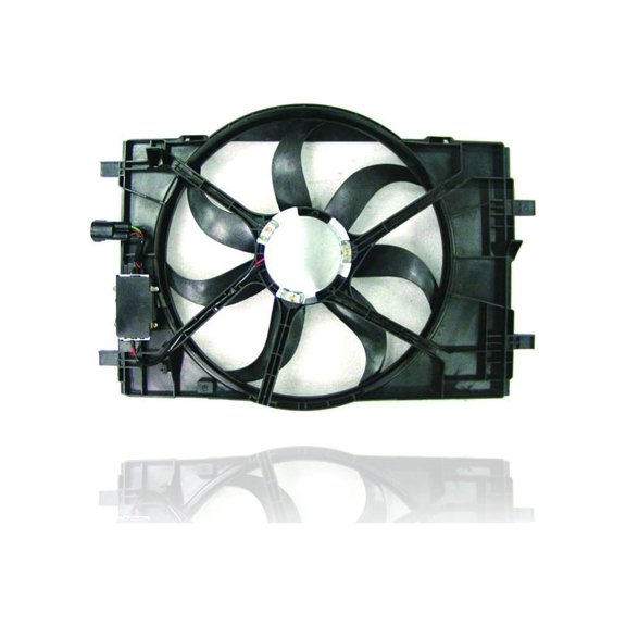 Dual Radiator and Condenser Fan Assembly - Pacific Best Inc. Fit/For FO3115168 06-09 Ford Fusion, 06-09 Mercury Milan, 06-06 Zephyr/ Lincoln MKZ - With Controller - 7E5Z8C607A