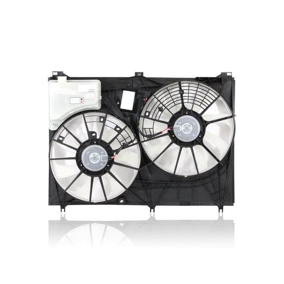 Dual Radiator and Condenser Fan Assembly - Pacific Best Inc. Fit/For TO3115196 14-19 Toyota Highlander 6Cy/3.5L - With Towing Package & Fan Control Module - 167110P240