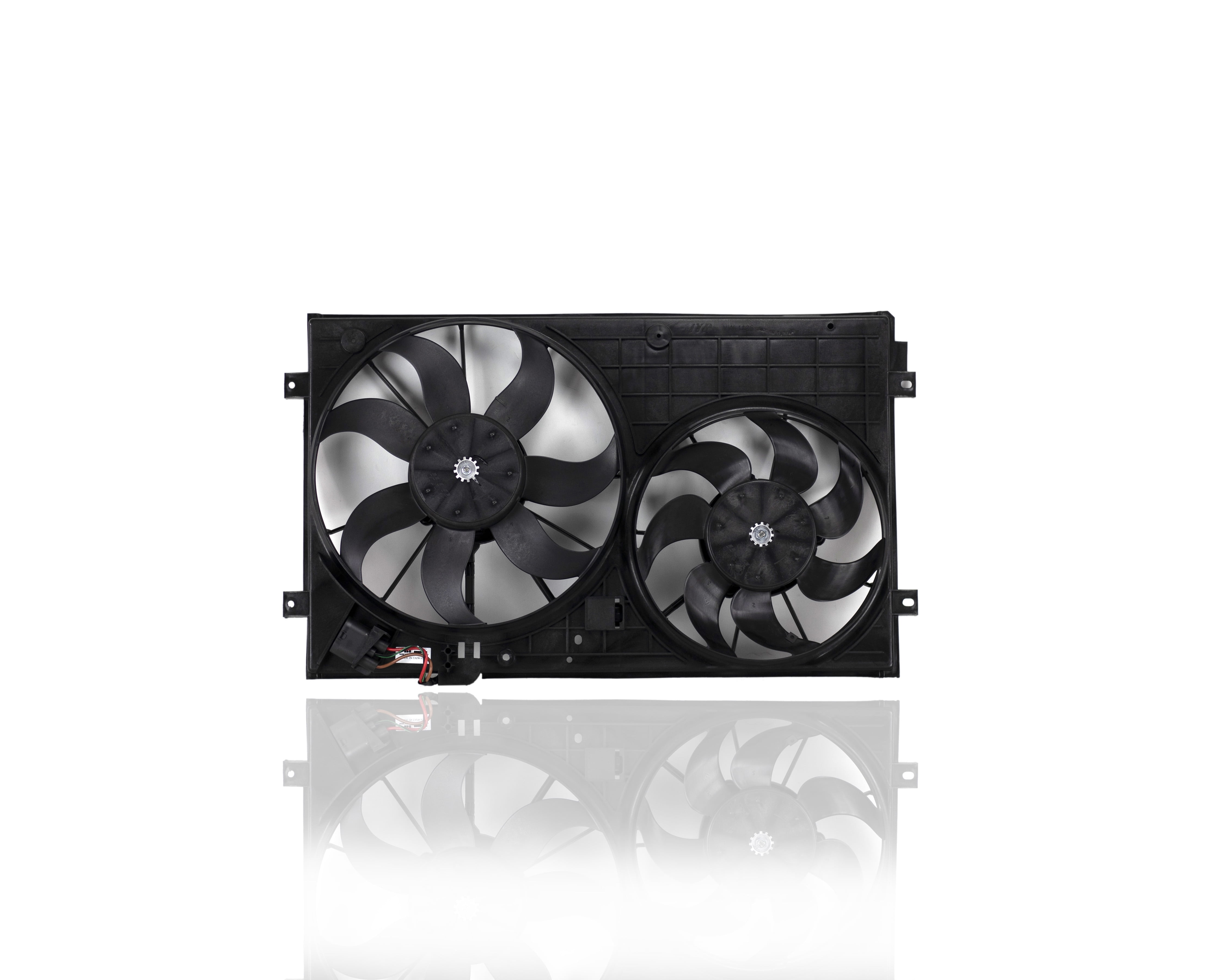 SCITOO 16” Radiator Cooling Fan For 1998-2005 Volkswagen Beetle 2.0L – Black, 6-Pin, 2200 CFM