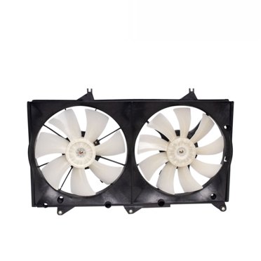 AM Autoparts Dual Radiator Cooling Fan Assembly For Toyota Camry & Venza (2009-2015, Non-Towing)