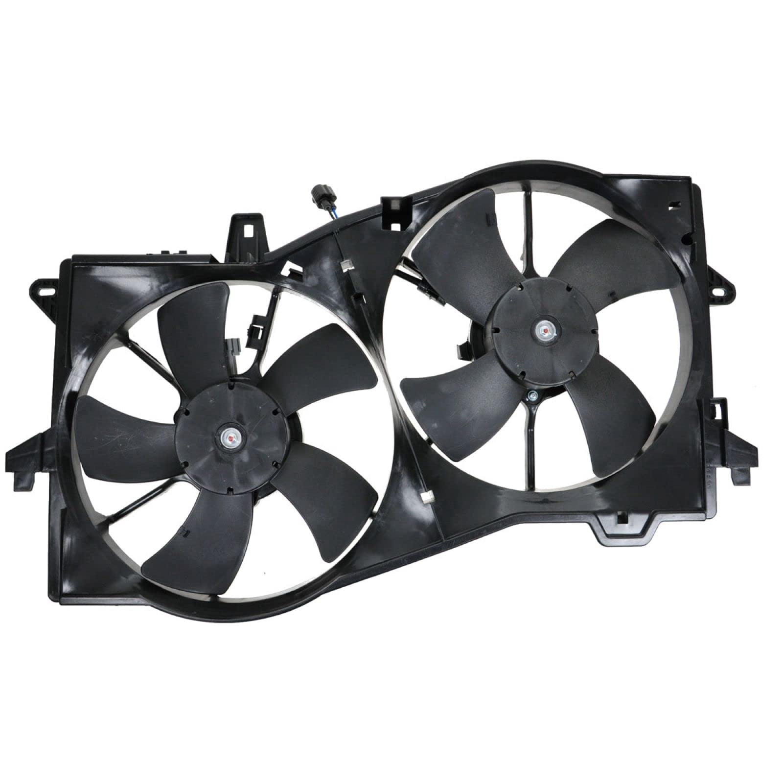 まい Dual Radiator Cooling Fan Motor Shroud AJ5115025B for 02-06 Mazda