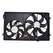 Dual Radiator Cooling Fans Assembly 1K0959455N Fit for Volkswagen VW Beetle Golf Jetta Rabbit Passat 2.0L 2.5L Fits select 2007 VOLKSWAGEN JETTA WOLFSBURG, 2006 VOLKSWAGEN JETTA 2.5L PREMIUM