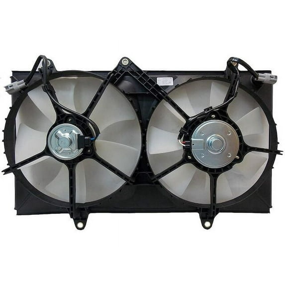 Dual Radiator Fan Assembly - Compatible with 1998 - 2002 Toyota Corolla (Automatic or Manual Transmission) 1999 2000 2001