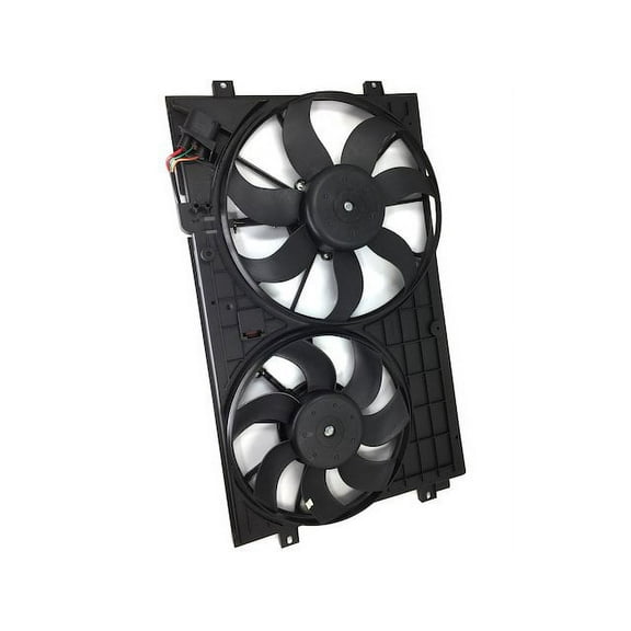 Dual Radiator Fan Assembly - Compatible with 2010 - 2015 Volkswagen Jetta Sedan 2.5L 5-Cylinder GAS 2011 2012 2013 2014