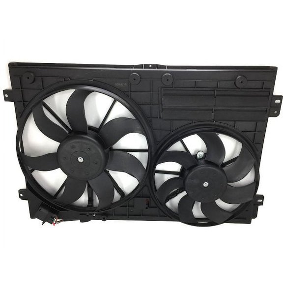 Dual Radiator Fan Assembly - Compatible with 2012 - 2013 Volkswagen Beetle 2-Door Turbo
