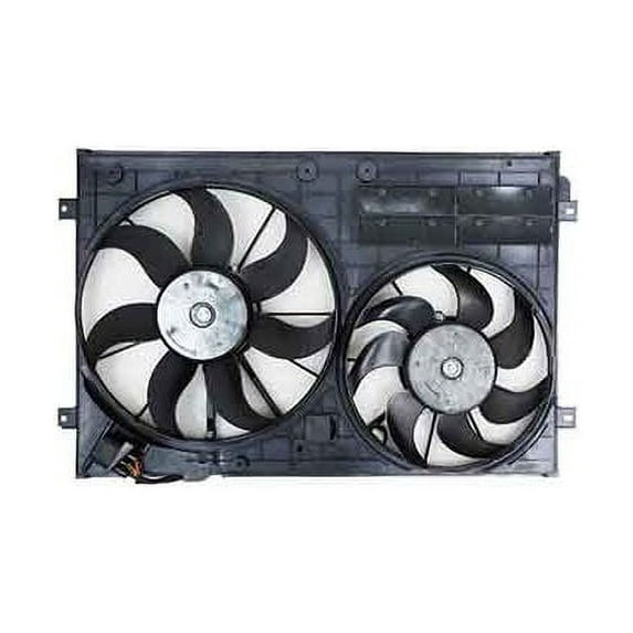 Dual Radiator and Condenser Fan Assembly - Compatible with 2013 - 2018 Volkswagen Beetle 1.8L / 2.0L 2014 2015 2016 2017