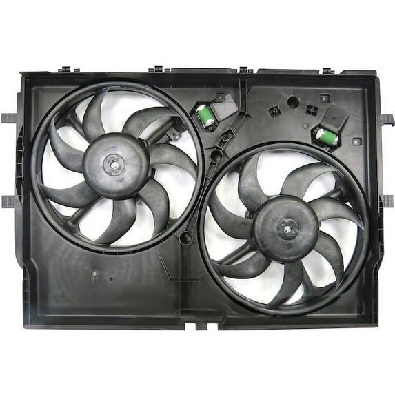 Dual Radiator and Condenser Fan Assembly - Compatible with 2014 - 2019 Ram ProMaster 1500 3.6L V6 with AC 2015 2016 2017 2018