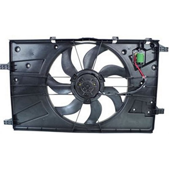 Dual Radiator and Condenser Fan Assembly - Cooling Direct Fit/For GM3115263 14-16 Chevrolet Cruze, 16-16 Cruze Limited 1.4L (2nd Design) /1.8L