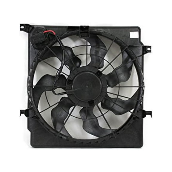 Dual Radiator and Condenser Fan Assembly - Cooling Direct Fit/For KI3115140 14-15 Kia Optima, 14-14 Kia Sonata 2.0L Fits select: 2014 HYUNDAI SONATA