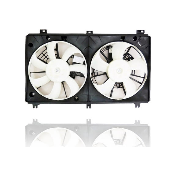 Dual Radiator and Condenser Fan Assembly - Cooling Direct Fit/For LX3115149 16-17 Lexus IS200T 2.0L Turbo - With Computer Control Module - 1671136240