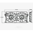 thumbnail image 1 of Dual Radiator and Condenser Fan Assembly Fits 2009 Cadillac DTS, 1 of 4