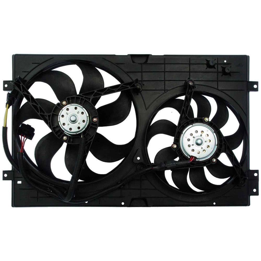Jeeto Radiator Fan Dual Radiator and Condenser Fan Assembly Fits select: 1999-2005 ...