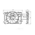 thumbnail image 1 of Dual Radiator and Condenser Fan Assembly Fits select: 2010-2012 FORD FUSION, 2010-2011 MERCURY MILAN, 1 of 3