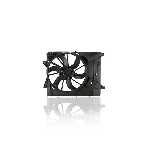 Dual Radiator and Condenser Fan Assembly - Pacific Best Inc. Compatible/Replacement for '16-19 Buick Encore 4Cy/1.4t 153hp LE2-Engine - 42441974