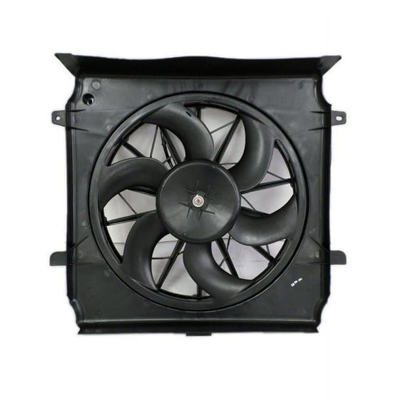 Dual Radiator and Condenser Fan Assembly - Pacific Best Inc. Fit/For 52080127AA 02-03 Jeep Liberty 3.7L 02-04 2.4L - With Module