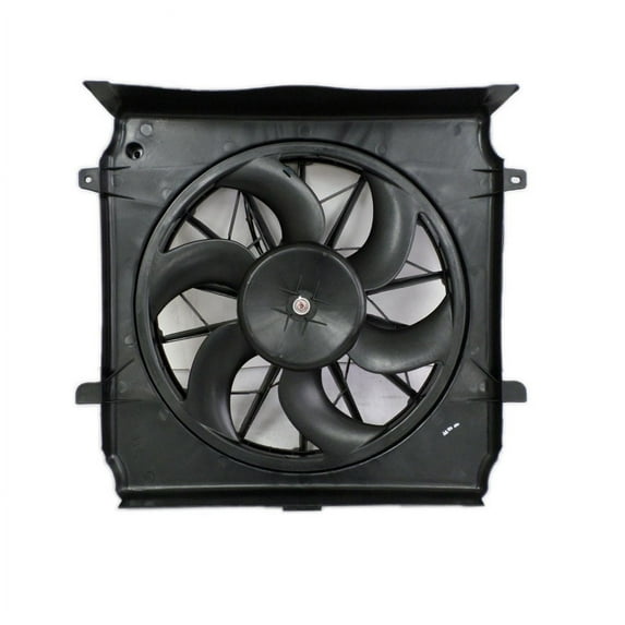 Dual Radiator and Condenser Fan Assembly - Pacific Best Inc. Fit/For 52080127AA 02-03 Jeep Liberty 3.7L 02-04 2.4L - With Module