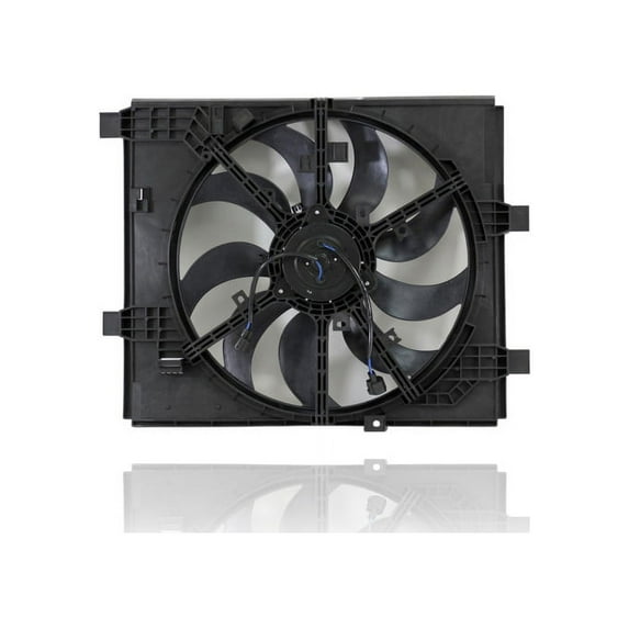 Dual Radiator and Condenser Fan Assembly - Pacific Best Inc. Fit/For GM3115123 11-14 Nissan Juke - Without Fan Control Module & Tank - 214831KC0A