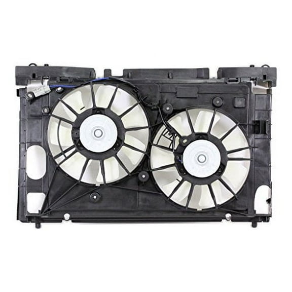 Dual Radiator and Condenser Fan Assembly - Pacific Best Inc. Fit/For TO3115159 10-15 Toyota Prius - With Top Shroud