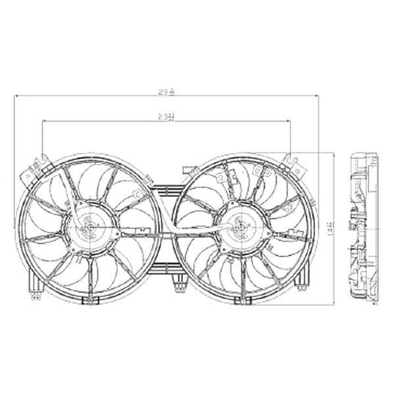 Dual Radiator and Condenser Fan Assembly for Nissan Altima 2007-2015 NI3115134