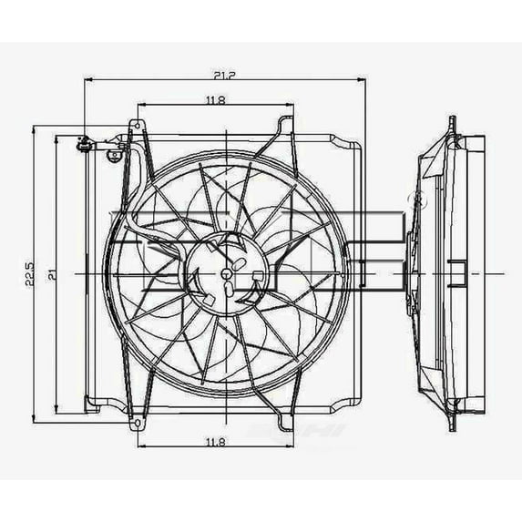 Dual Radiator and Condenser Fan Assembly