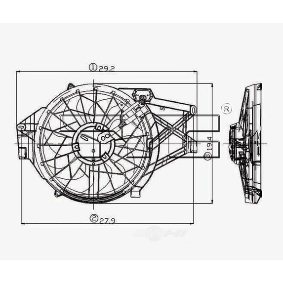 Dual Radiator and Condenser Fan Assembly