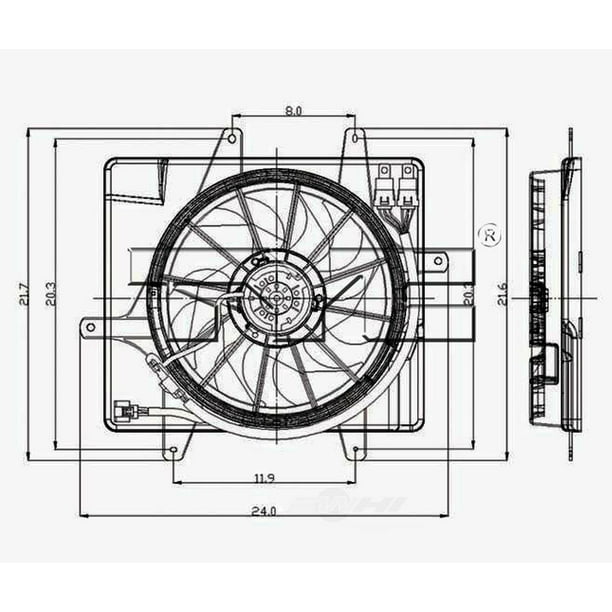 Dual Radiator and Condenser Fan Assembly