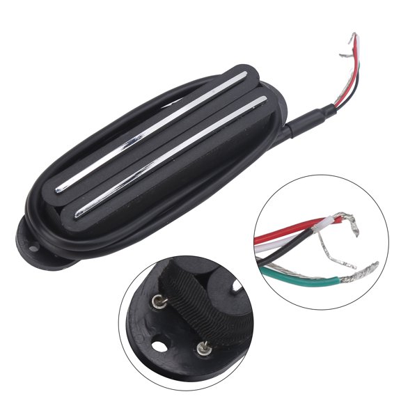 Dual Rail Humbucker Pickup for Electric Guitars with Ceramic Magnets and ABS