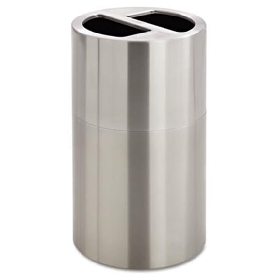 Dual Recycling Receptacle 30 gal Stainless Steel