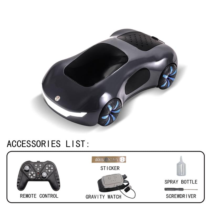 Revolving Remote Car Dual Remote Control Toy Car - Blue White Black - Spinning Crash Drift ...