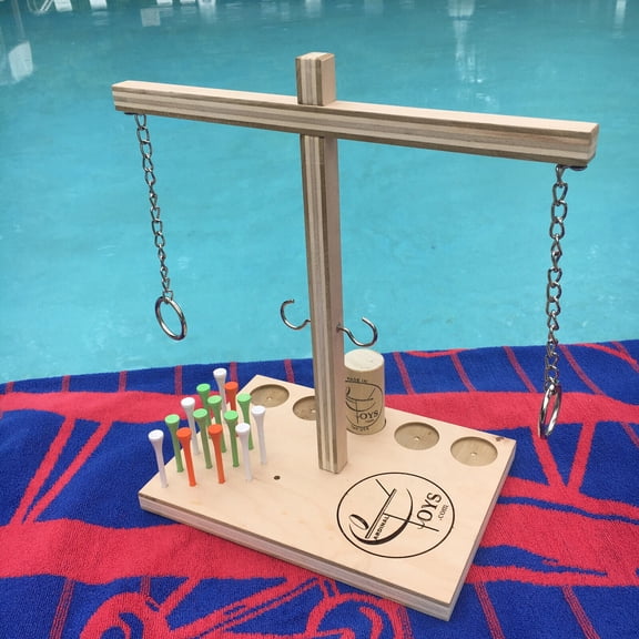 Dual Ring Daddy 3 in 1, Ring Toss, Shot Ladder and Peg Game