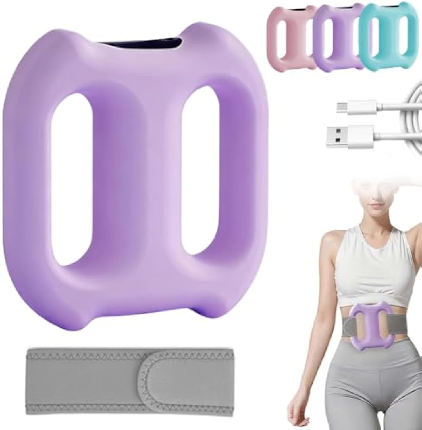 Anneau De Massage Fascia 360° – 5 Niveaux, 3 Modes – Double Moteur Vibrant – Minceur, Récupération – Recharge USB-C – Compact Et Silencieux