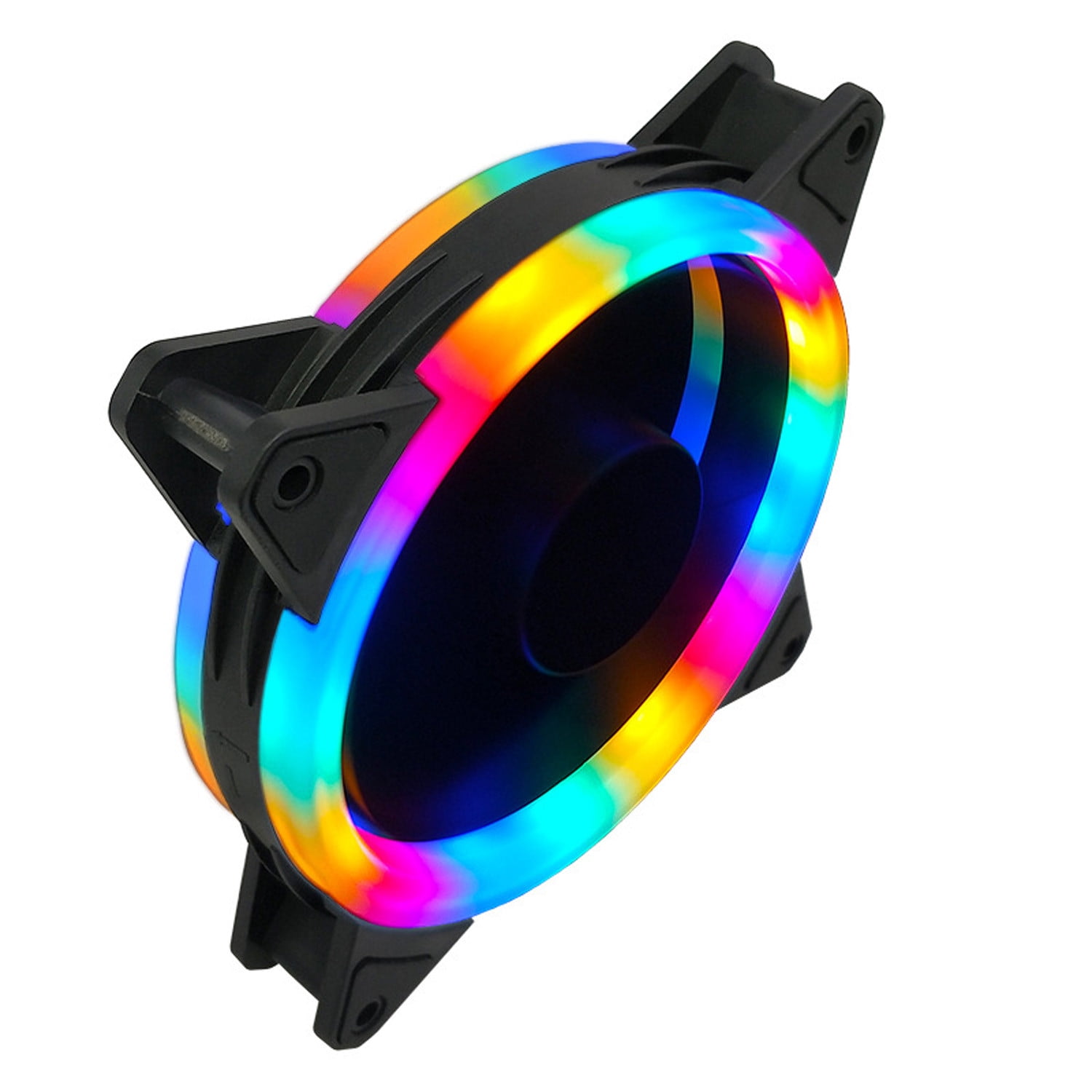 Dual Ring LED RGB 120mm Fan, Silent Dual Aperture Desktop PC Case ...