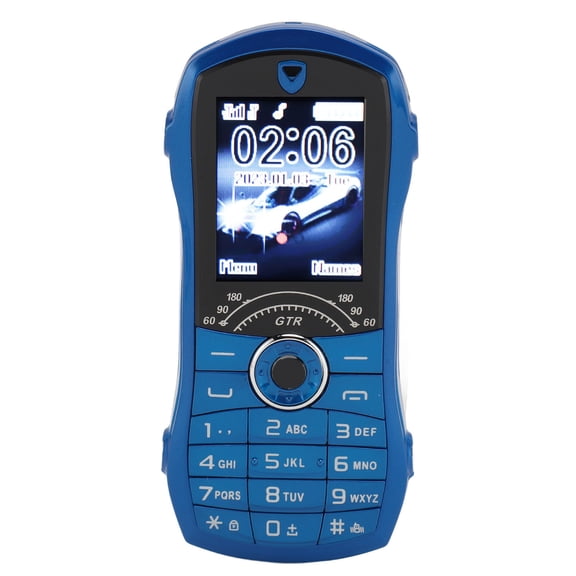 Dual SIM Elderly Unlocked Cell Phone 1.8" Screen Big Button Car Shape Emergency Mobile Phone for Children Seniors Blue