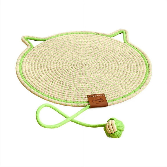 Dual Scratching Pad,Natural Cotton Rope Cat Scratching Mat,Cats Bed Cat Scratching Toy,for Pad with Couch,Carpet,Sofa,Furniture Protector Cat MWPS