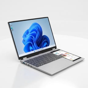 Dual Screen Laptop,Intel N150 4 Core Laptop, DDR4 32GB RAM 2TB M.2 SSD Ultra Thin computer with IR Face Recognition, Backlit Keyboard for Business Work
