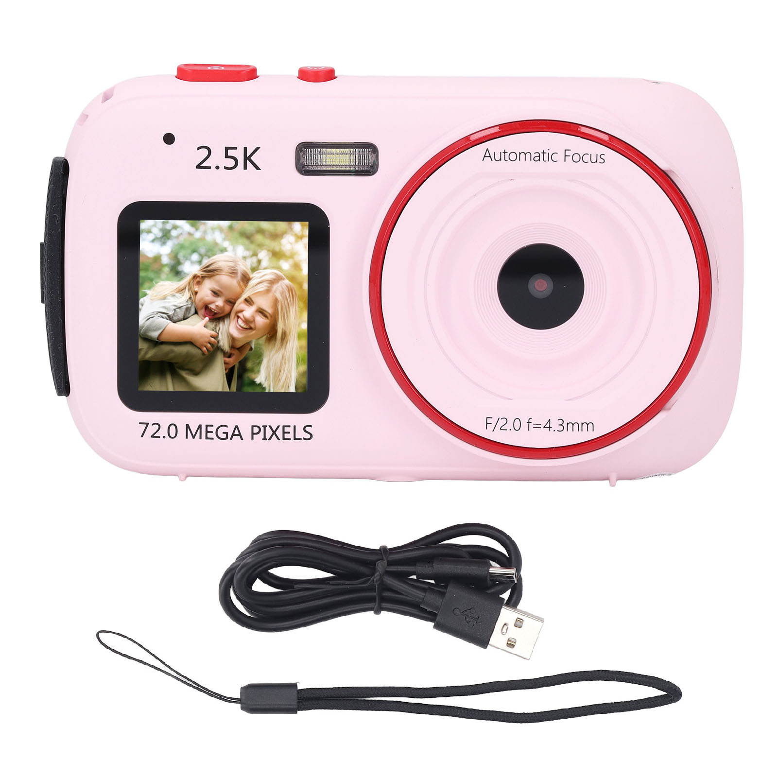 Dual Screen Selfie Camera, Automatic Light Sensitive Selfie Camera 16X ...