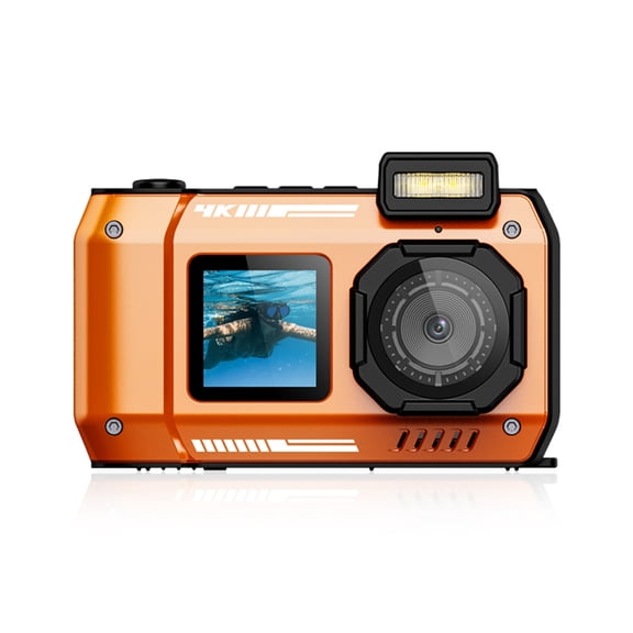 Dual Screens 48MP Digital Camera, 4K 10M Waterproof WiFi Digital Zoom Selfie Camera