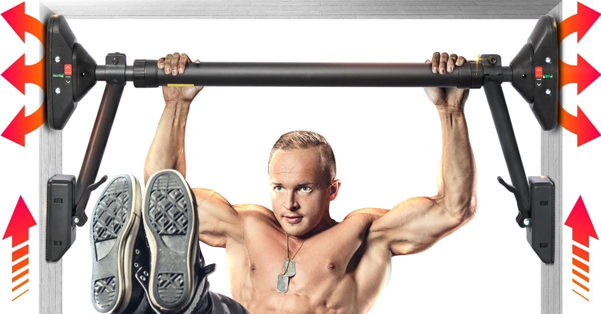 Dual-Security Pull Up Bar for Heavy Duty Upper Body Training with Two-Way Support