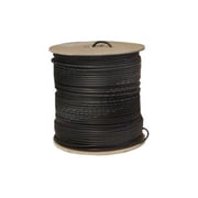 Cable Wholesale Bulk RG6 Coaxial Cable, Black, 18 AWG, Solid Core, Spool, 1000 foot