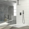 thumbnail image 1 of Dual Shower Head - 10 Inch Ceiling Mount Square Shower System with Rough-in Valve,Matte black, 1 of 9