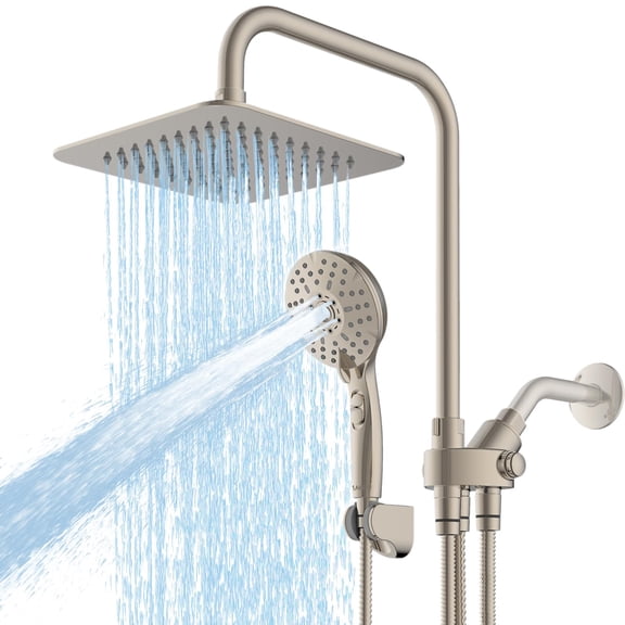 Dual Shower Head Combo Brushed Nickel 2.5 Gallons Per Minute