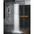 thumbnail image 1 of Dual Shower Heads Combo with Curved Extension Arm, 10" Rain Shower  with Handheld , Square Adjustable Rainfall Showerhead System, 71" Extra Long Shower Hose,, 1 of 6