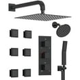 Dual Showers Kits 8Spray Wall Mount 12 in. Fixed and Handheld Shower