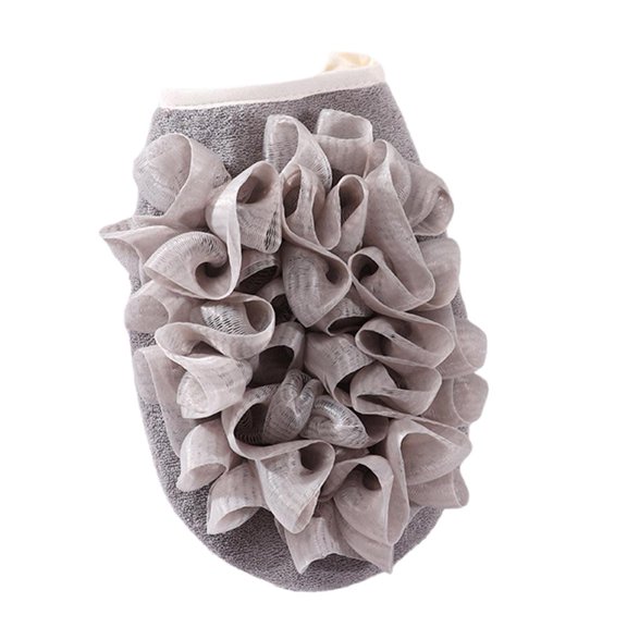 Dual-Sided Bath Towel And Flower Sponge For Gentle Exfoliation And Easy Foaming Quick-Dry